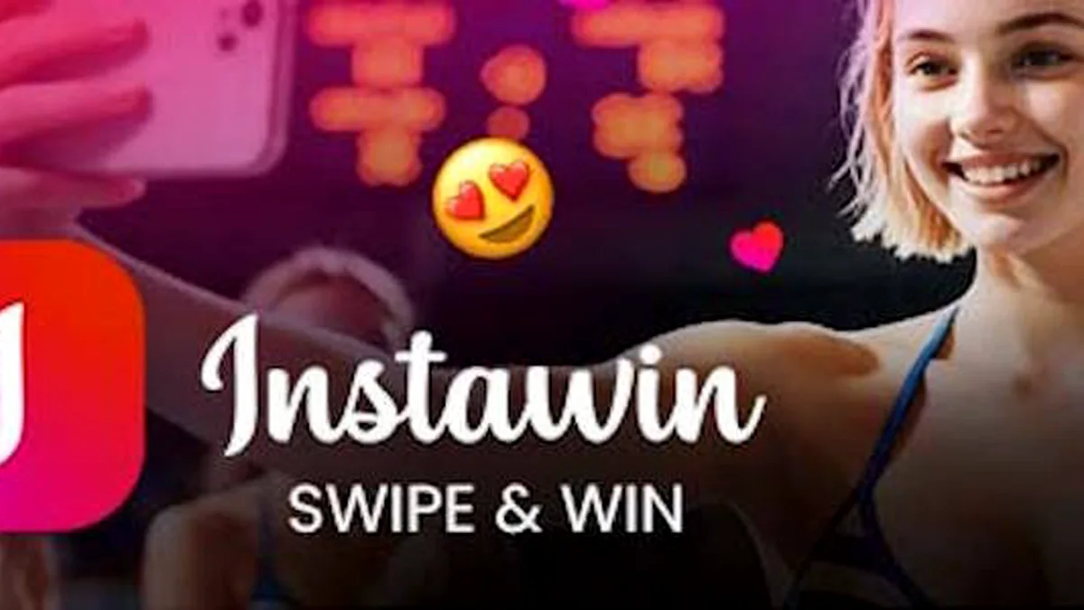 Isang visual na representasyon ng Instawin slot interface na nagpapakita ng swipe-based postcard mechanic.